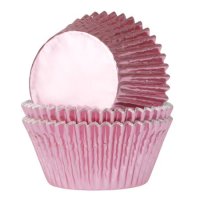 House of Marie Baking Cups Foil Babypink - pk/24