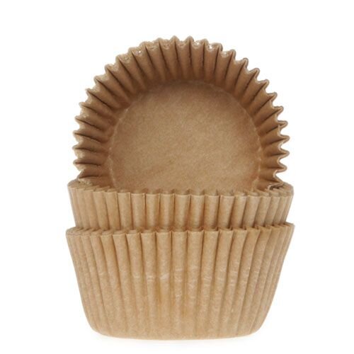 House of Marie Baking Cups Mini Kraft - pk/60