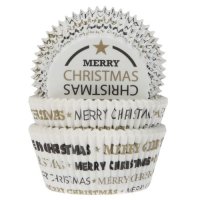 House of Marie Baking Cups Merry Christmas - pk/50