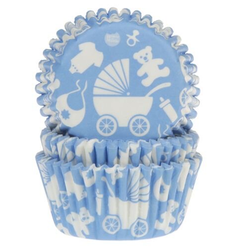 House of Marie Baking Cups Baby Blau - pk/50