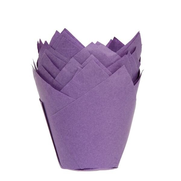 House of Marie Baking Cups Tulip Lilac - pk/36