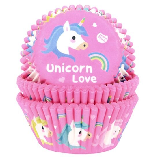 House of Marie Baking Cups Unicorn - pk/50