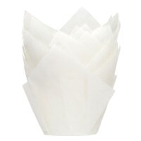House of Marie Baking Cups Tulip Weiß - pk/36