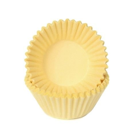 House of Marie Chocolate Baking Cups Pastel Yellow - pk/100
