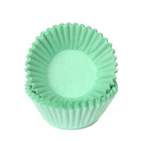 House of Marie Chocolate Baking Cups Pastel Mint - pk//100