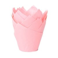 House of Marie Baking Cups Tulip Baby Pink - pk/36