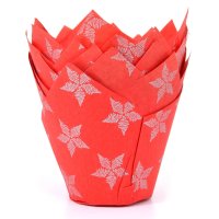House of Marie Muffin Cups Tulip Weihnachten Rot - pk/36