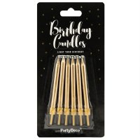 PartyDeco Candles Gold Set/6