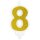 PartyDeco Candle Gold No. 8